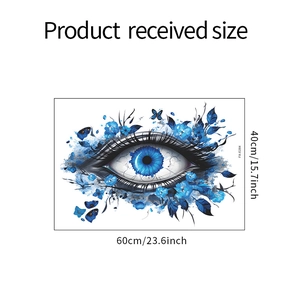 Blue eye flower wall sticker detail with 60x40cm product dimensions for home decor