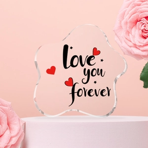Décoration de bureau en acrylique en forme de nuage avec texte Love You Forever