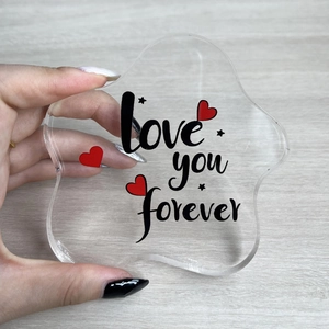Décoration en acrylique ondulé avec texte love you forever pour bureau à domicile