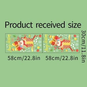 Detailed view of Christmas reindeer wall stickers with snowflakes and gift box motifs