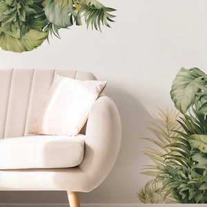 Abnehmbare PVC Tropische Pflanzen Wandaufkleber Monstera Palmblätter Dekor Für Wohnzimmer Schlafzimmer Home Deko Nordischer Stil
