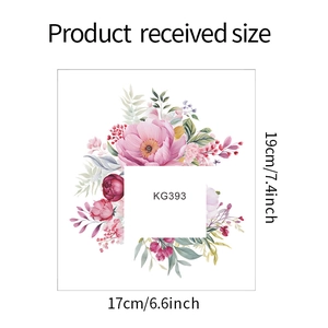Détails de l'autocollant mural fleurs tropicales 19x17cm pour décoration maison