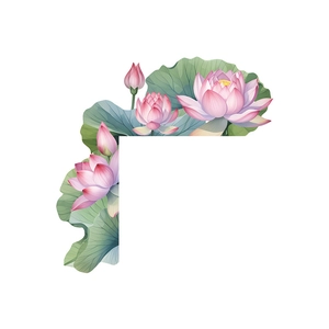Chinese style lotus and lily pad decorative wall stickers for light switch and home decor