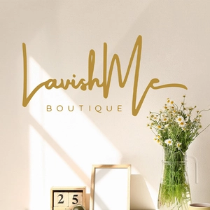 Modern Gold English Slogan PVC Wall Sticker Artistic LavishMe BOUTIQUE Decal For Living Room Bedroom Home Decoration Mural