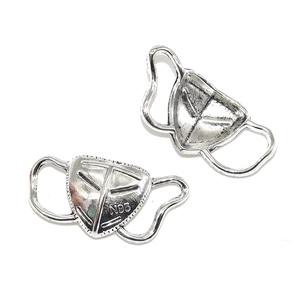 Retro silver N95 mask alloy pendants for DIY jewelry making and handmade crafts