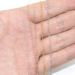 Επίπεδες αλυσίδες κοσμημάτων DIY σε χρυσό, ασημί και ροζ χρυσό μεταλλικό χρώμα