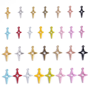 Vintage Zinc Alloy Hollow Star Charms For DIY Jewelry Making Necklace Bracelet Earring Accessories Star Pendants Multi Color