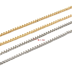 DIY 1.4mm αλυσίδα από σίδηρο για κολιέ και βραχιόλια σε χρυσό και ασήμι