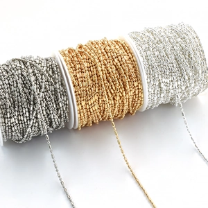 Cadena de bambú para adornos de pelo DIY en acabados oro, plata y plata antigua