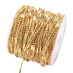 1.5mm golden bamboo joint chain spool for DIY jewelry making and hair accessories