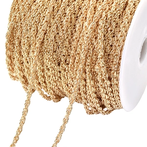 Rotolo di catena a fune dorata 0.8mm per la creazione di collane e bracciali artigianali