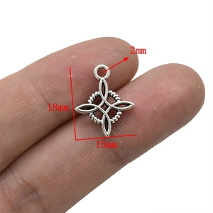 Colgante nudo celta de plata antigua para collares DIY, medida de 18mm por 15mm