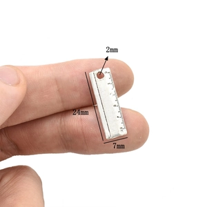 Pendentif règle en argent antique en alliage pour création de bijoux DIY et colliers