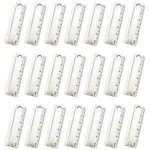 Breloques de Mini Règle en Alliage d'Argent Antique Vintage Pour la Fabrication de Bijoux DIY Collier Bracelet Boucle d'Oreille Accessoire