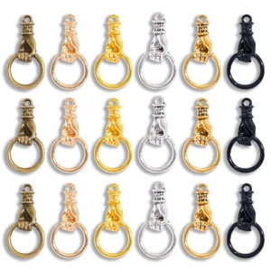 Vintage Zinc Alloy Hand Clutching Ring Pendants For DIY Jewelry Making Necklace Earring Retro Hand Gesture Metal Charms