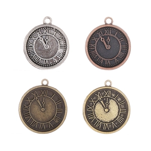 Vintage Steampunk Clock Charms Alloy Roman Numeral Watch Pendant Antique Bronze Silver Gold DIY Jewelry Making Accessories