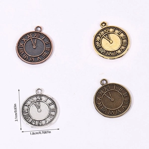 DIY antique clock gear pendants in four metallic finishes for punk jewelry making