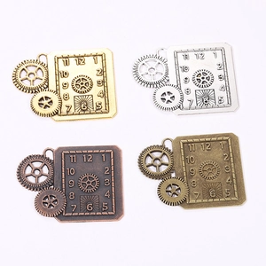 Steampunk vintage μενταγιόν ρολογιού σε τέσσερα μεταλλικά χρώματα για κατασκευή κοσμημάτων
