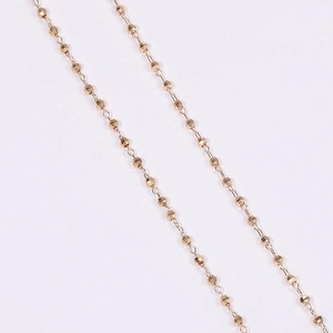 Polished laser-cut gold bead chain for DIY jewelry making and clothing accessories