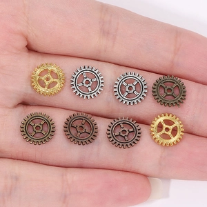 DIY steampunk metal gears for jewelry making in gold silver and bronze colors