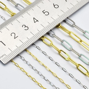 Paperclip ketting van 304 roestvrij staal in goud en zilver met diverse afmetingen