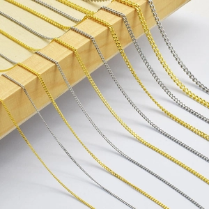 Chaîne à Maille Gourmette en Acier Inoxydable 304 pour la Fabrication de Bijoux DIY Chaîne à Maillons Plats Polis Accessoires Collier Bracelet