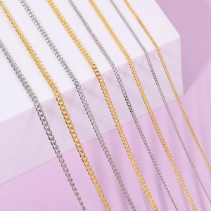 Variété de chaînes en acier inoxydable 304 or et argent pour la création de bijoux