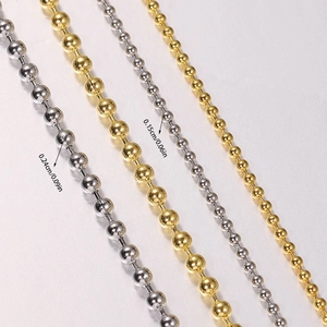 304 Edelstahl Perlenketten in Gold und Silber, 0,15 cm und 0,24 cm Größen für DIY Schmuck