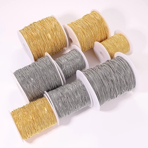 Accessoires de bijoux DIY avec chaînes en acier inoxydable 304 or et argent sur bobines