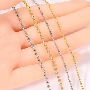 Verschiedene Größen von 304 Edelstahl-Kugelkette in Gold und Silber für DIY-Schmuckherstellung