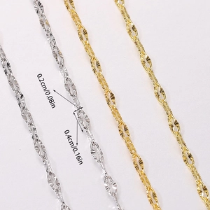 Golden and silver 304 stainless steel sunflower link chains for DIY jewelry making