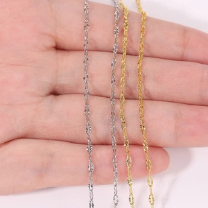 304 stainless steel sunflower and lip chain necklaces in gold and silver plating