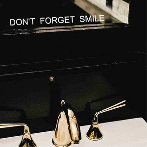 Weißer Don't Forget Smile Wandsticker für Badezimmerspiegel und Wände