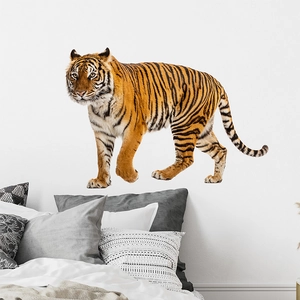 Realistic tiger wall sticker decal for modern bedroom decoration with 3D animal design