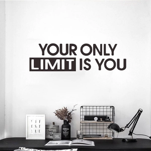Motivational Quote Wall Sticker Your Only Limit Is You PVC Removable Decal For Study Office Bedroom Minimalist Home Decor