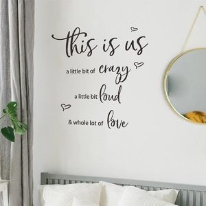 Inspirational This is Us wall decal with black artistic quotes for home wall decor