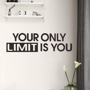 Your Only Limit Is You motivational quote wall decal for office and home decor