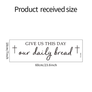 Detailed size specification for religious wall sticker FX-A386 measuring 60x18cm