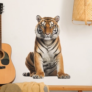 Realistic Tiger Head Wall Sticker PVC Waterproof Art Decal For Living Room Bedroom Office Home Wall Decor Animal Poster