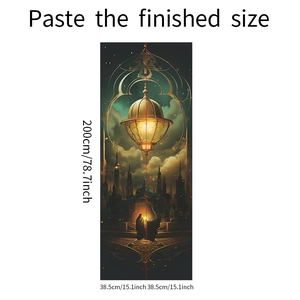 Detailansicht des Fantasie-Lampen-Türstickers mit Maßen von 38,5x200cm für Deko