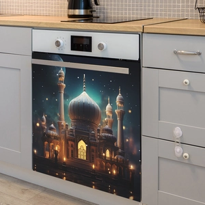 Romantic castle wall sticker for kitchen dishwasher featuring Islamic architecture design