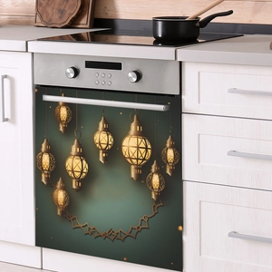 Deep green Islamic pendant lamp sticker with warm light effects for kitchen appliances
