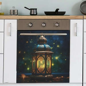 Ramadan Lantern PVC Wall Sticker Middle Eastern Festival Decor Removable Lamp Pattern Decal For Kitchen Appliance Home
