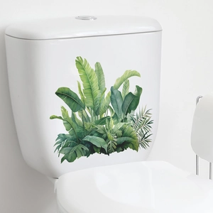 Tropische Monstera Blätter Aufkleber für Badezimmer und Toilettendekoration