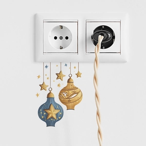 Middle Eastern style lantern wall stickers with stars for bedroom switch decoration
