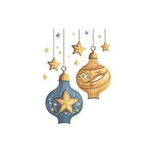 Creative Middle Eastern style chandelier wall stickers with gold lantern and blue star ball