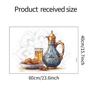 Middle Eastern coffee dallah and mandala wall sticker decals measuring 60x40cm size