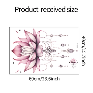 Dettaglio dell'adesivo murale con fiori di loto rosa di 60x40cm per decorare la casa