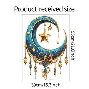 Detail of moon and star wall sticker with dimensions 55x39cm for home decoration