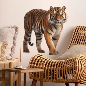 Realistic 3D Tiger Wall Sticker PVC Waterproof Animal Mural Decal For Living Room Bedroom Home Office Art Decoration